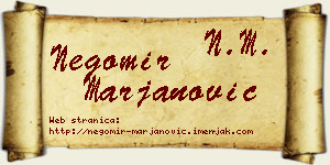 Negomir Marjanović vizit kartica